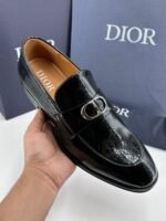 حذاء Dior جلد لامع أسود