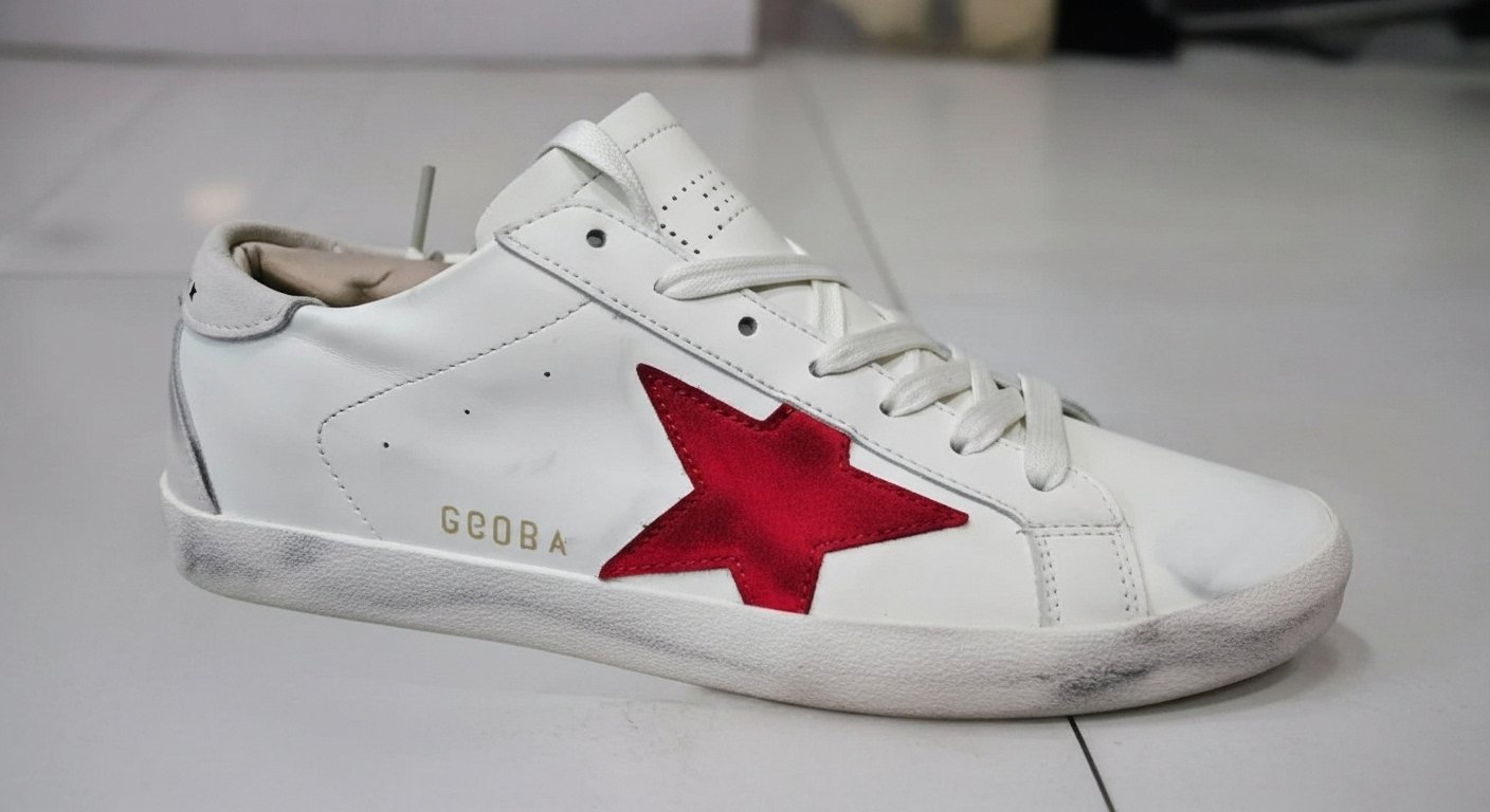 حذاء جولدن جوز ابيض و احمر حذاء جولدن جوز ابيض و احمر